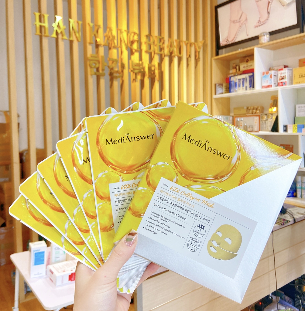 Mặt nạ làm trắng, cải thiện nếp nhăn Filler Collagen 83% Medianswer Vita Collagen Mask