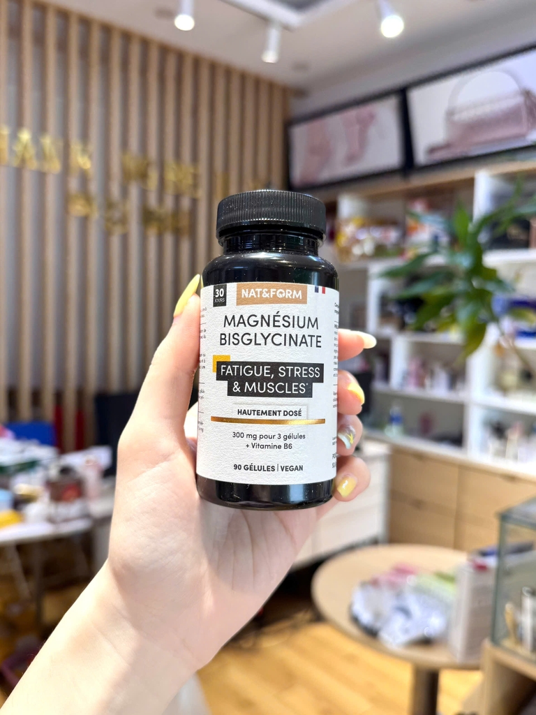 Viên uống bổ sung Magie Nat&Form 90 viên Bisglycinate de magnesium