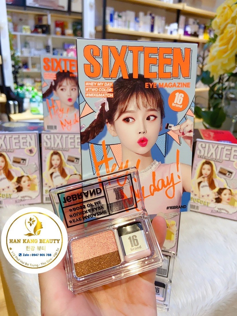 Bảng Màu Mắt Và Cọ Tiện Dụng SixTeen 16Brand Eye Magazine