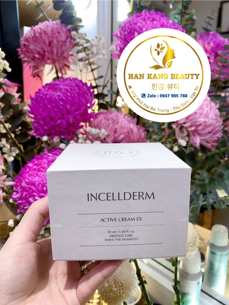 Kem Dưỡng Ẩm trắng sáng căng bóng mịn màng Active Cream Incellderm 50ml