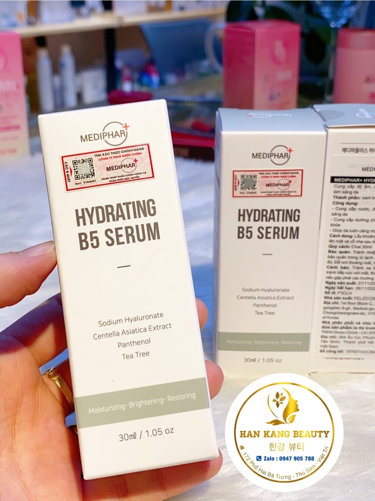 Serum Cấp Ẩm Phục Hồi Da Mediphar Hydrating B5 serum 30ml (có VAT)
