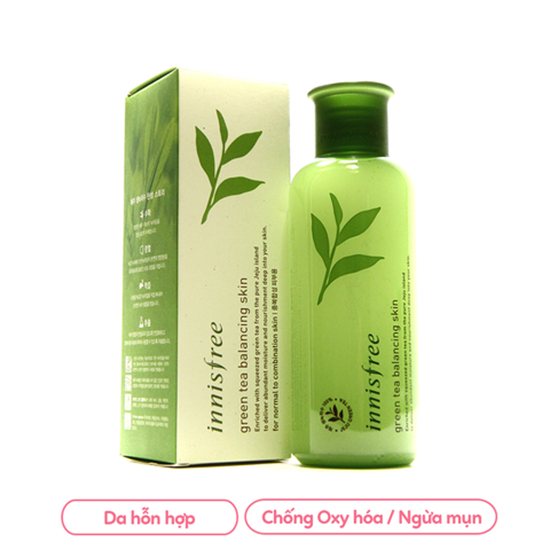 Nước hoa hồng trà xanh Innisfree Green Tea Balancing Skin