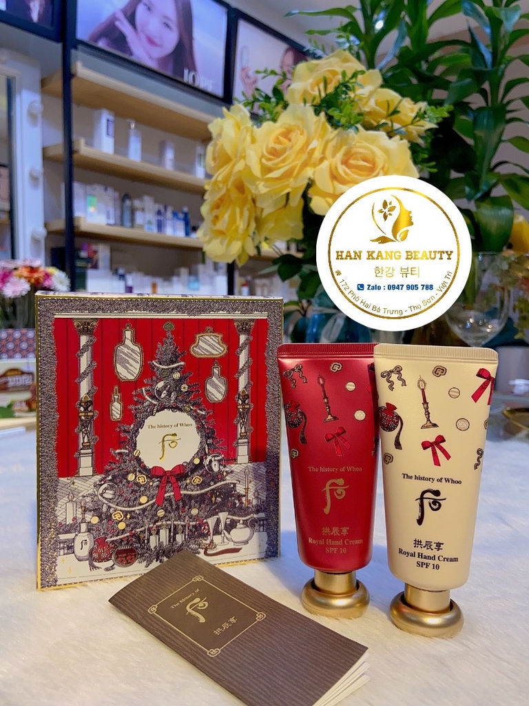 Kem Dưỡng Da Tay WHOO Royal Hand Cream Limited Edition Special Set 2pcs Cho Đôi Tay Mịn Màng Không Thô Ráp