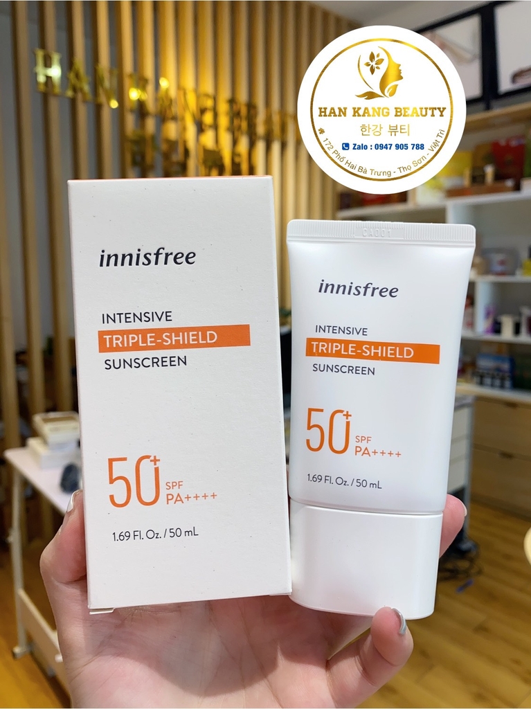 Kem Chống Nắng Innisfree Triple-Shield bản nâng cấp mới nhất của Trip Care SPF 50+/PA++++ 50ml