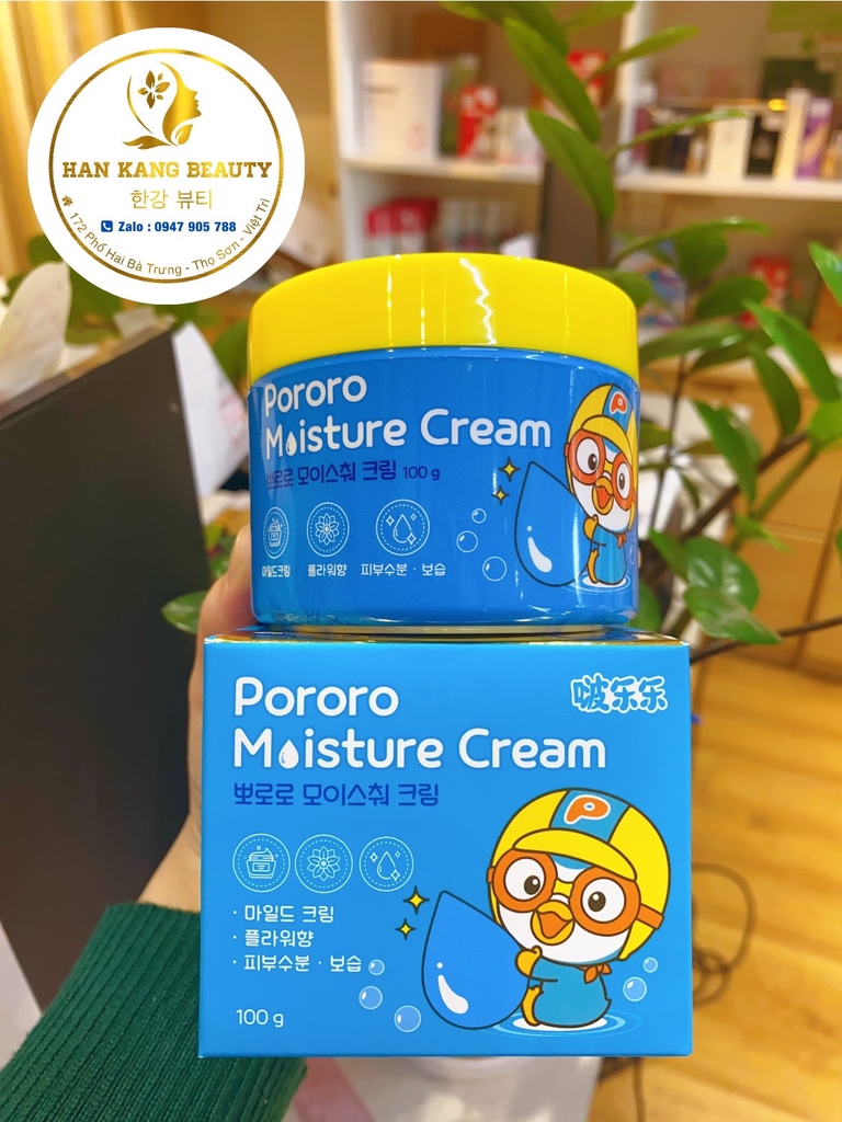 Kem dưỡng ẩm giảm nẻ, hăm, mẩn ngứa, trị rôm cho bé Pororo Moisture Cream 100g