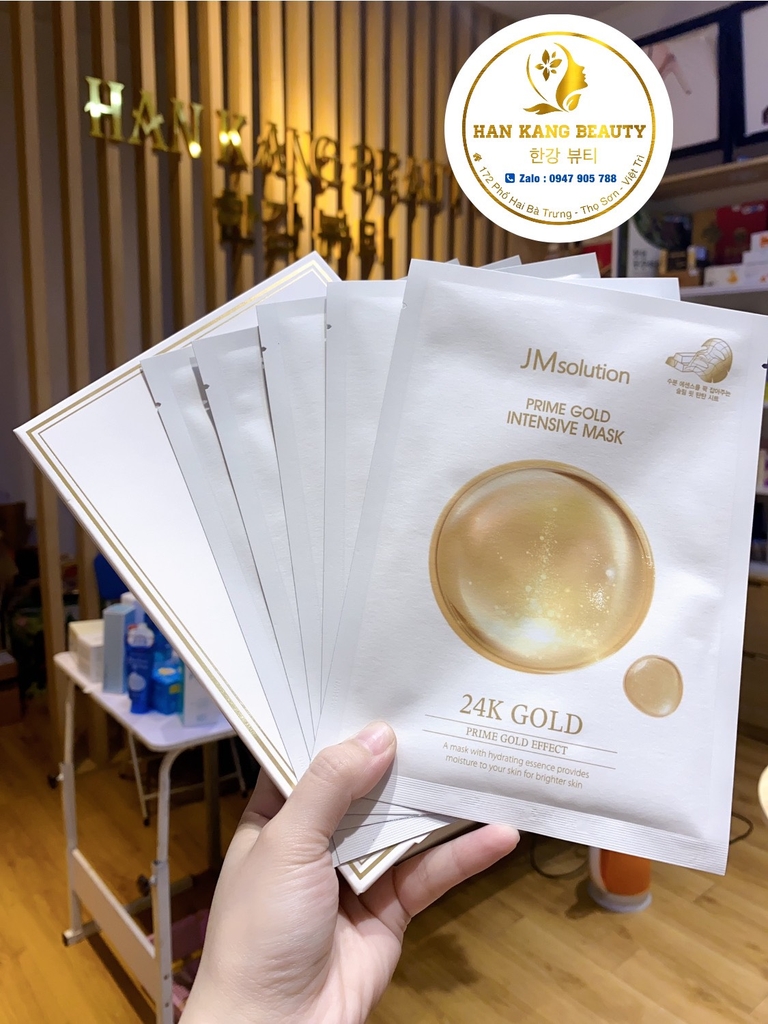 Mặt nạ tinh chất vàng nâng cơ, chống lão hóa  JM Solution Prime Gold Intensive Mask