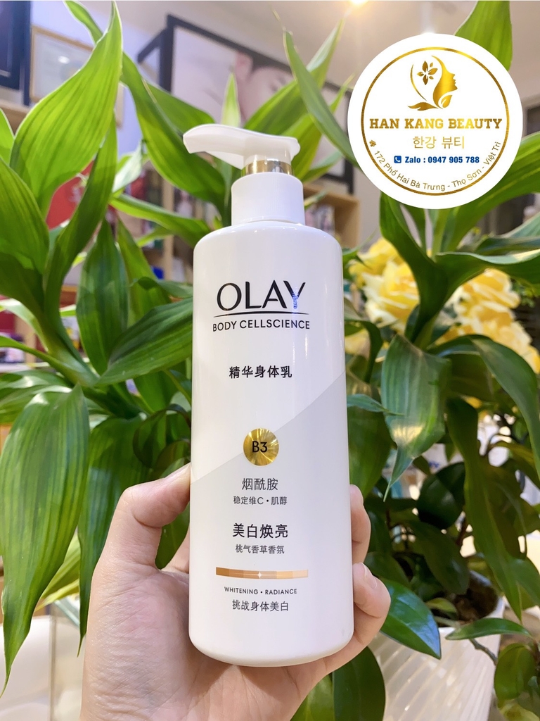 Dưỡng thể Olay Body Cellscience B3+ Whitening Radiance siêu trắng sáng da Nội Địa Trung