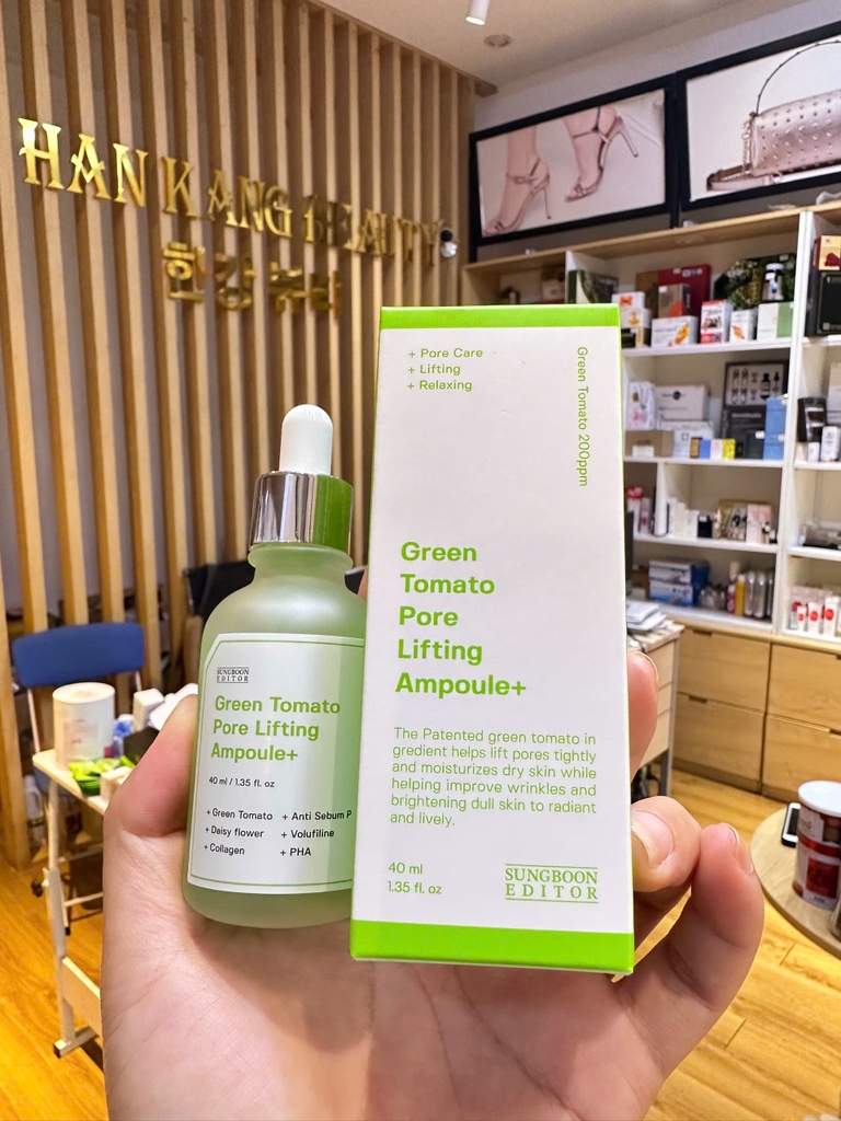 Tinh Chất Cà Chua Xanh Hỗ Trợ Thu Nhỏ Lỗ Chân Lông Sungboon Editor Green Tomato Pore Lifting Ampoule+ 40ml