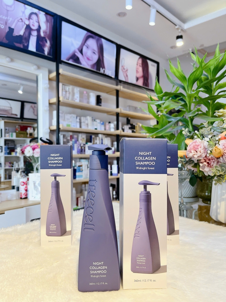 Dầu Gội Giảm Rụng Tóc, Tăng Độ Đàn Hồi, Thư Giãn Da Đầu Treecell Day/ Night Collagen Shampoo 360ml