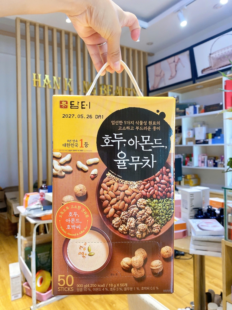 Bột Ngũ Cốc Dinh Dưỡng Walnuts, almonds, Job's tears tea Damtuh 50 gói (có VAT)