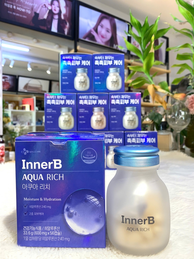 Viên cấp nước tăng hàm lượng trắng da và có chống nắng nội địa Innerb Aqua Rich Doubleup - 56 viên