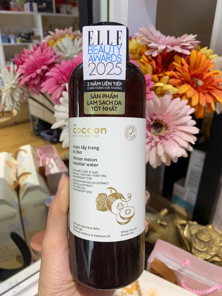 Nước tẩy trang bí đao Love Your Nature Cocoon tẩy sạch makeup giảm dầu 500ml