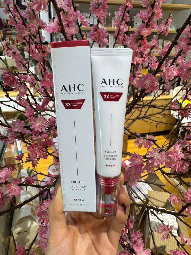 Kem Dưỡng Hỗ Trợ Trẻ Hóa Da Mặt Và Mắt AHC 3X Collagen Expert Full Lift Eye Cream For Face 40ml