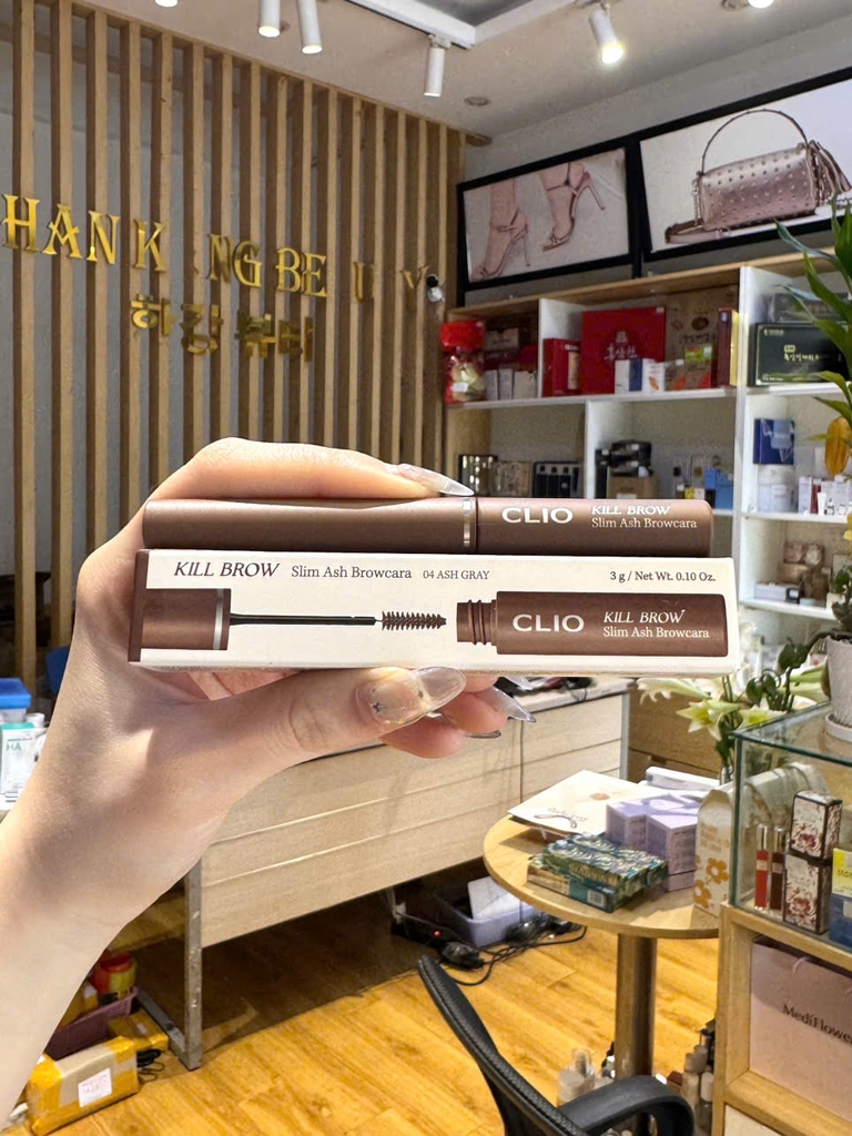 Chuốt Mày Bám Lâu Không Bết Vón Kill Cover Slim Ash Browcara (3g)-#04 Ash Gray (Nâu Xám Khói Lạnh)