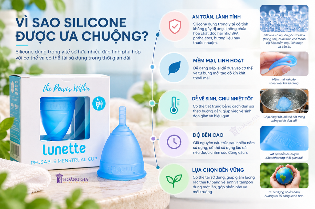 Khoa học về chất liệu cốc nguyệt san: Vì sao silicone được ưa chuộng?