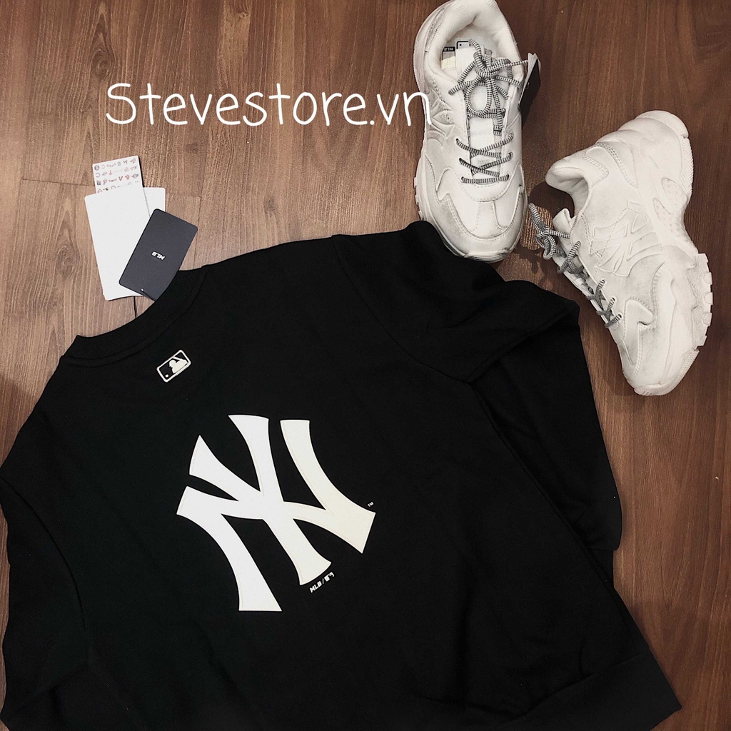 Minhshopvn  Áo Sweater MLB Monogram Logo Overfit Sweatshirt New York  Yankees 3AMTM0124 50BKS