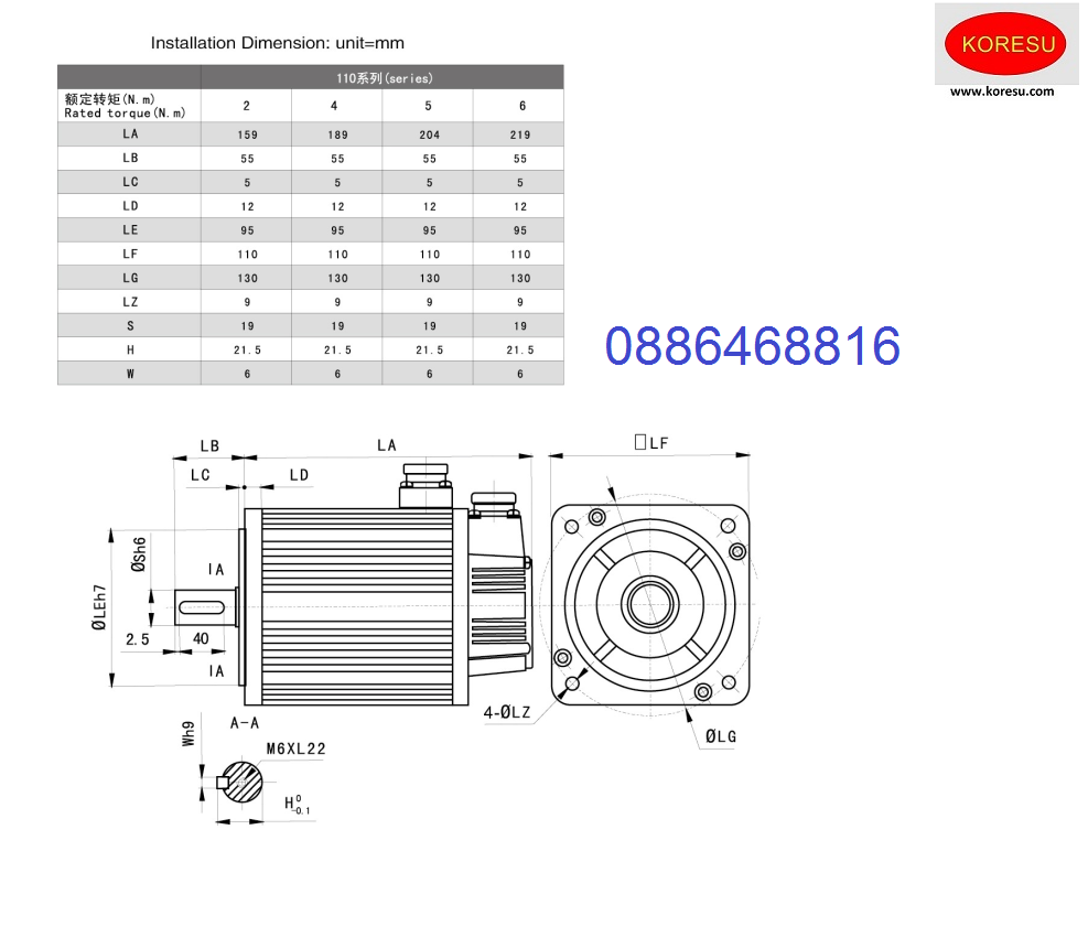 Động cơ Servo và Driver điều khiển 110 ST-M05030, AASD-30A. CÔNG TY ...