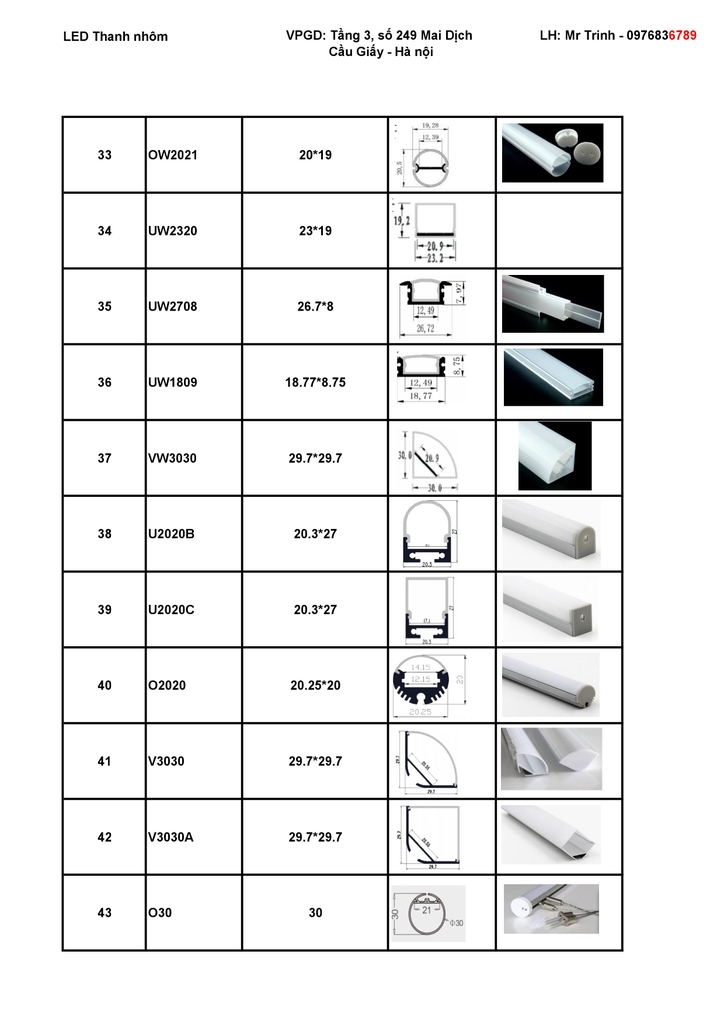 Catalogue led thanh nhôm 4