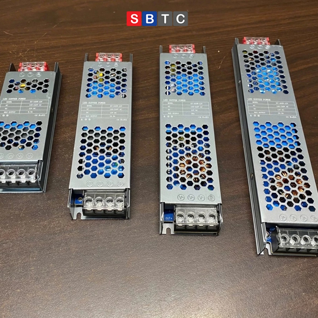 Nguồn Thép Xanh 24V Tổ Ong Dẹp  Cao Cấp 60w, 120w, 200w, 300w, 400w