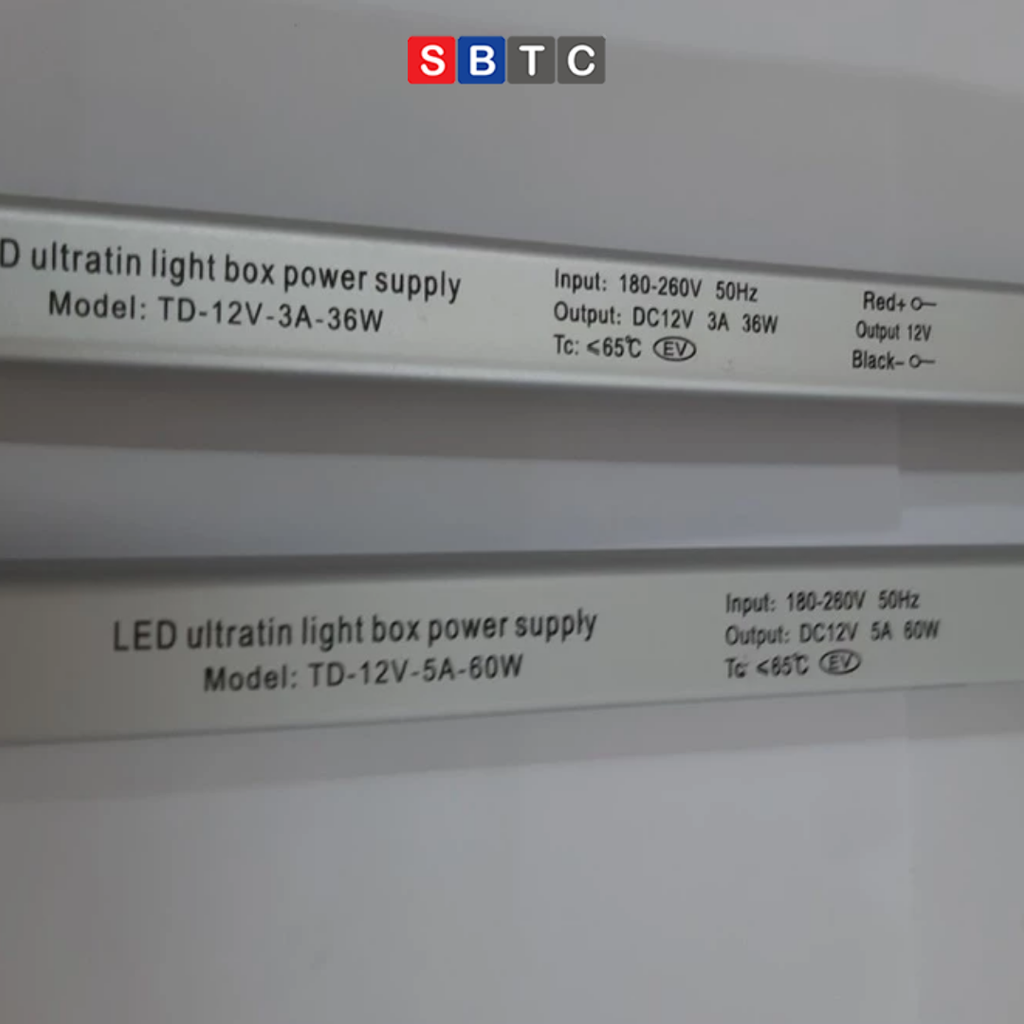 Nguồn đũa dài siêu nhỏ 12V: 3A 36w, 5A 60w , 8.3A  sử dụng cho LED Dây, các thiết bi công suất nhỏ 12V