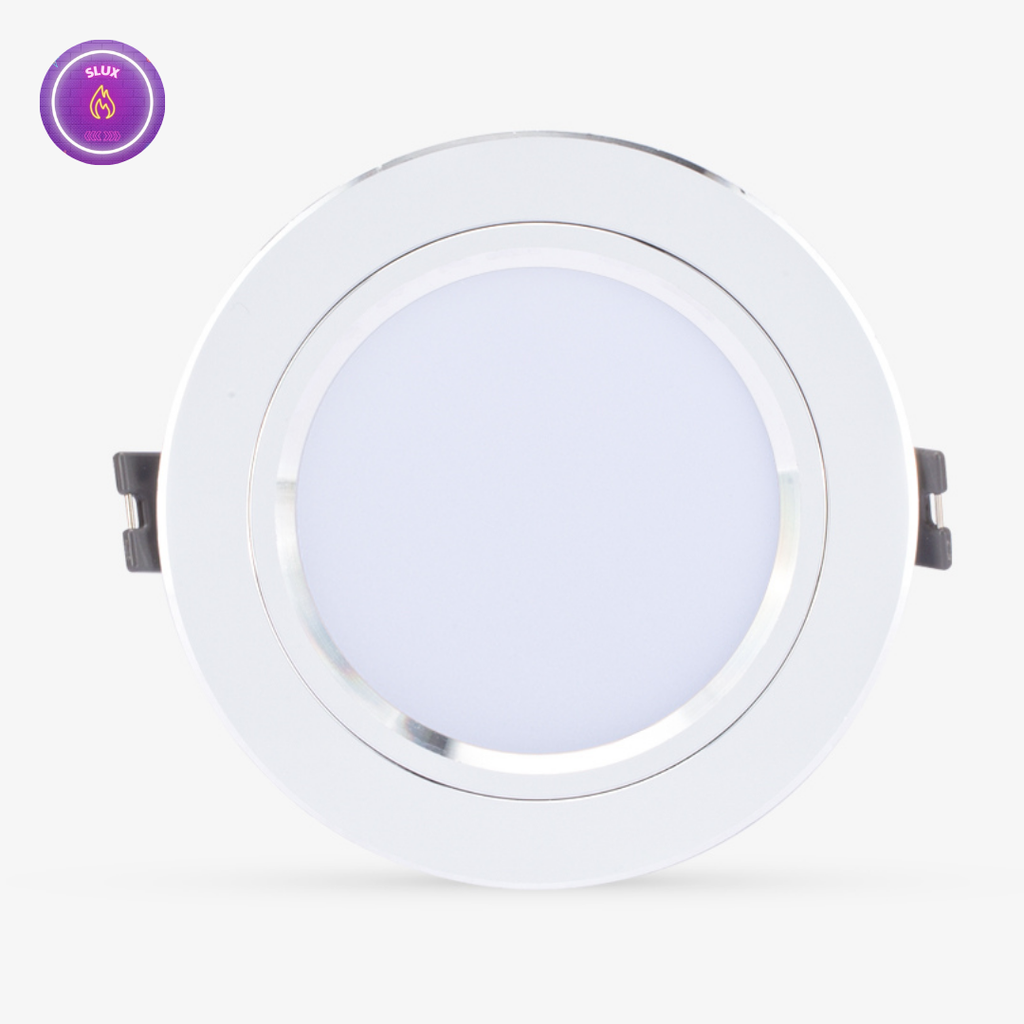 Đèn Âm Trần Downlight 9W Viền Vàng/BẠC Đế Nhôm Cao Cấp Đèn Led Âm Trần Đế Nhôm Chịu Nhiệt