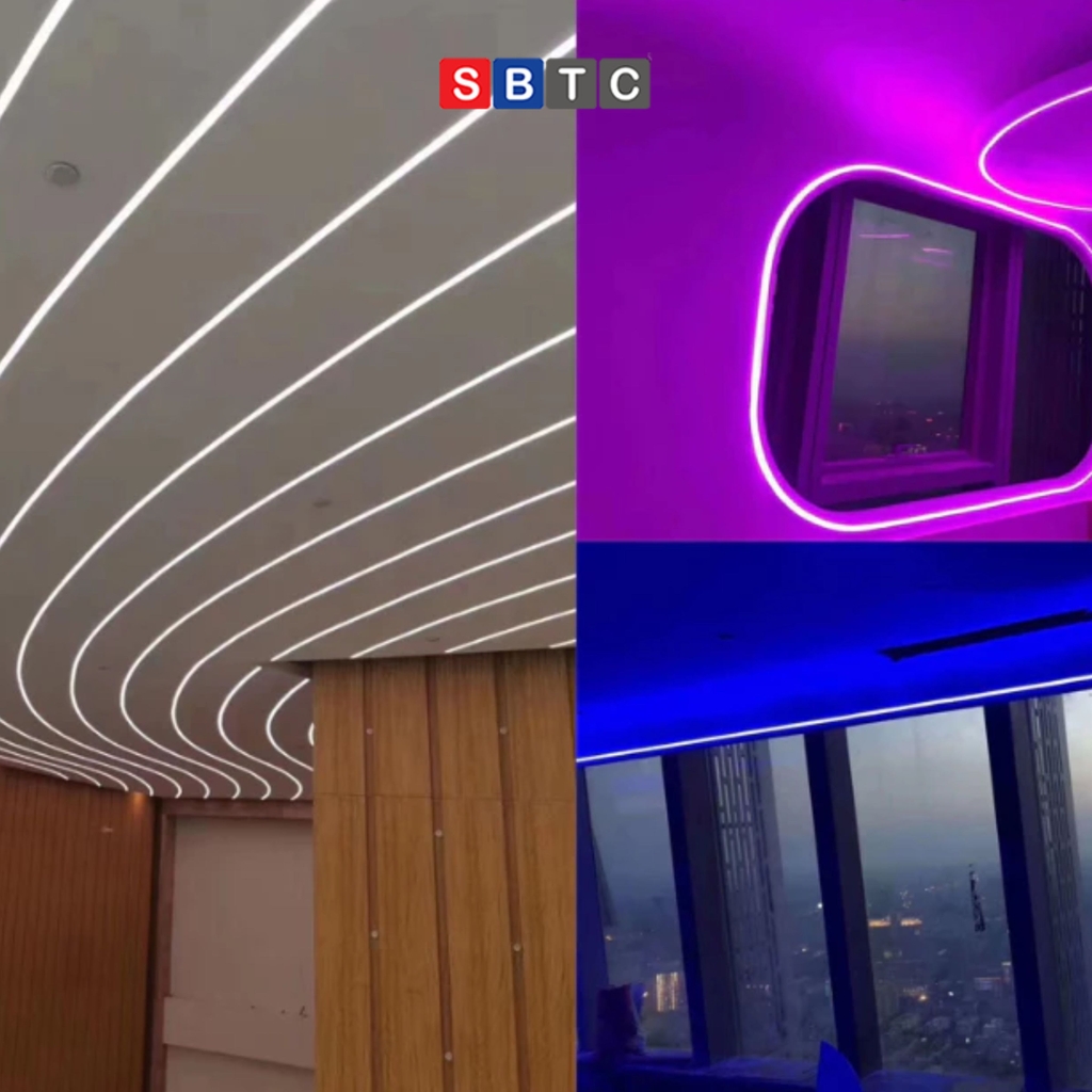 Dây nhựa dẻo 10x10mm dây silicone đinh hình LED dây, phù hợp với led 5mm, sử dụng hoàn hảo trong trang trí trần, tường
