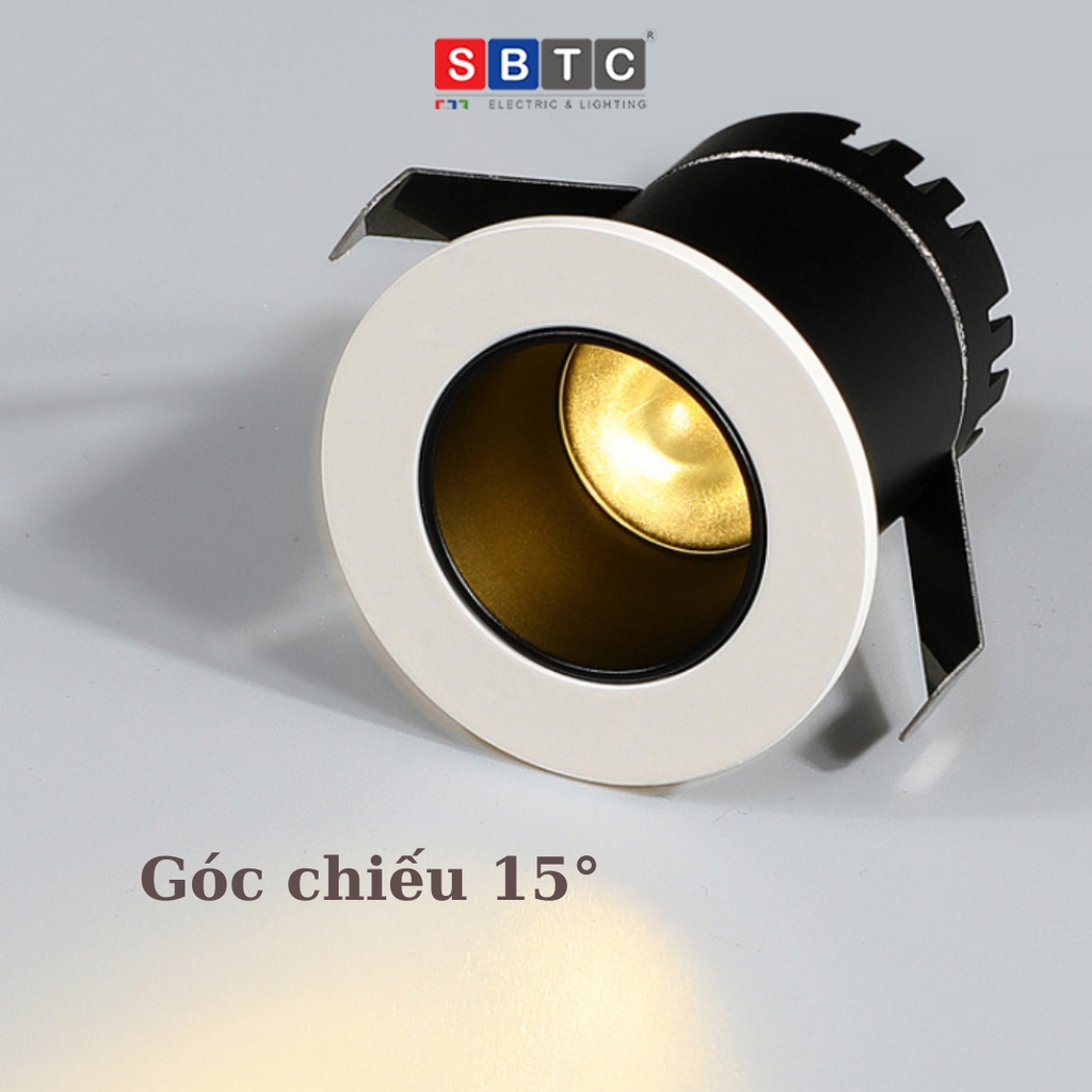Đèn Led Âm Trần Spotlight Mini Góc Chiếu 15° Cao Cấp Nguồn PRI