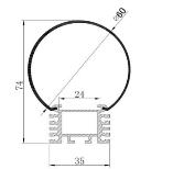 Led thanh nhôm O40-O120