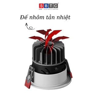 Đèn Spotlight Âm Tường Chống Chói Ánh Sáng 3 Màu Tiết Kiệm Năng