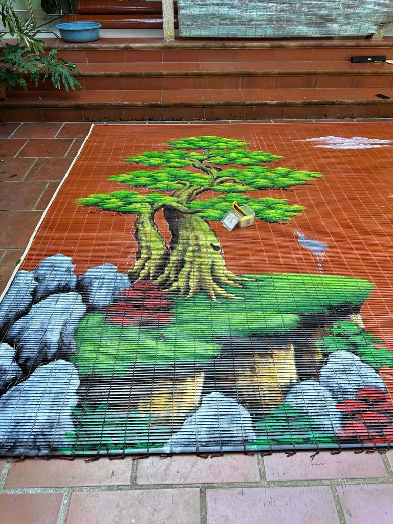Mành Trúc Vẽ Tay Cao Cấp