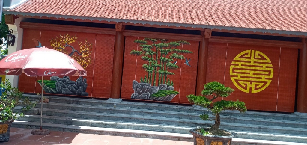 Mành Trúc Vẽ Tay