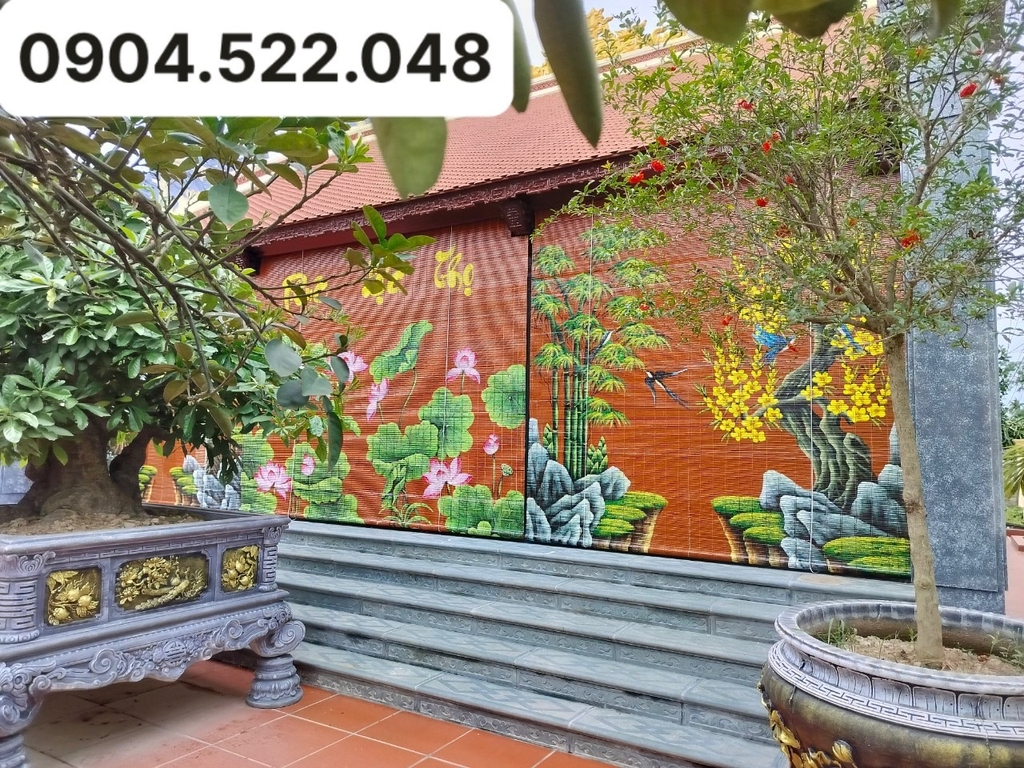 Mành Trúc Vẽ Tay Cao Cấp