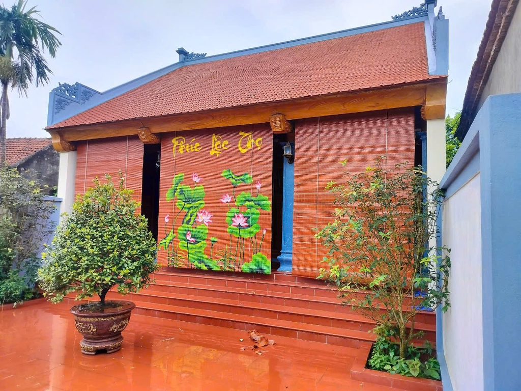 Mành trúc nghệ thuật vẽ tay