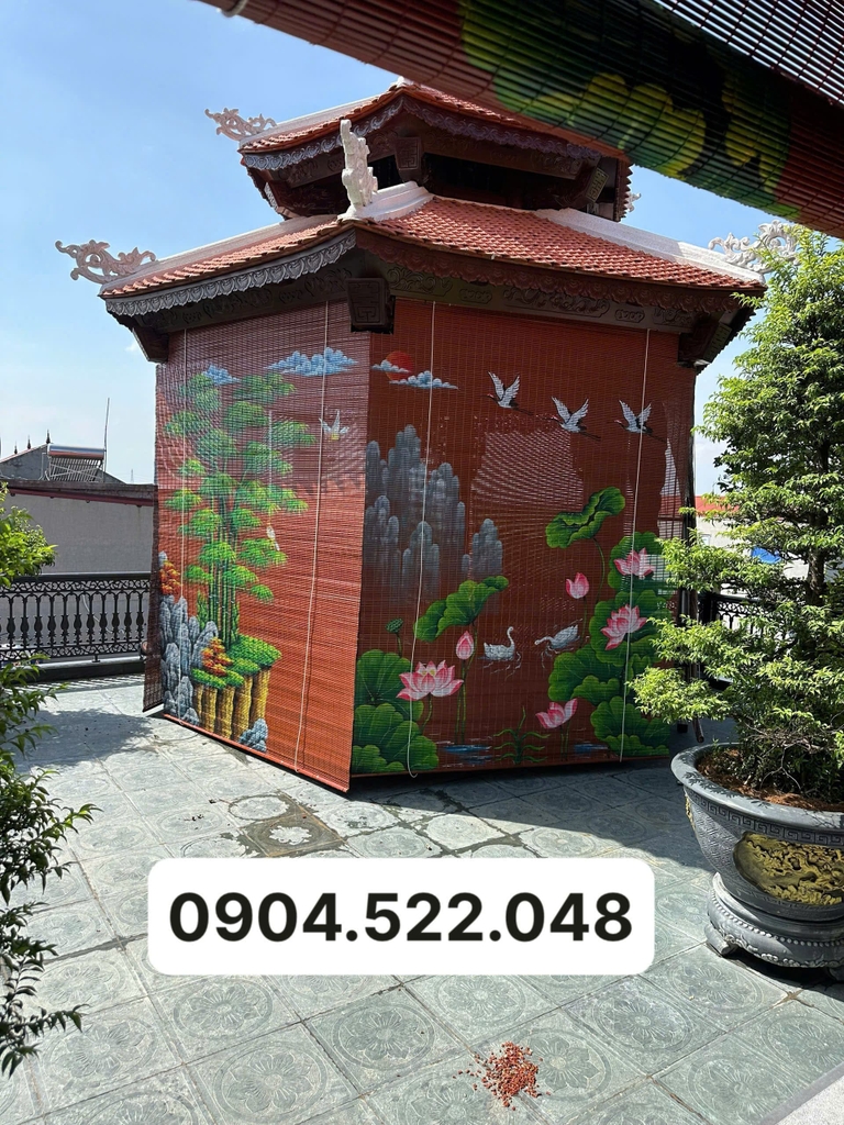 Mành Trúc Vẽ Tay Cao Cấp