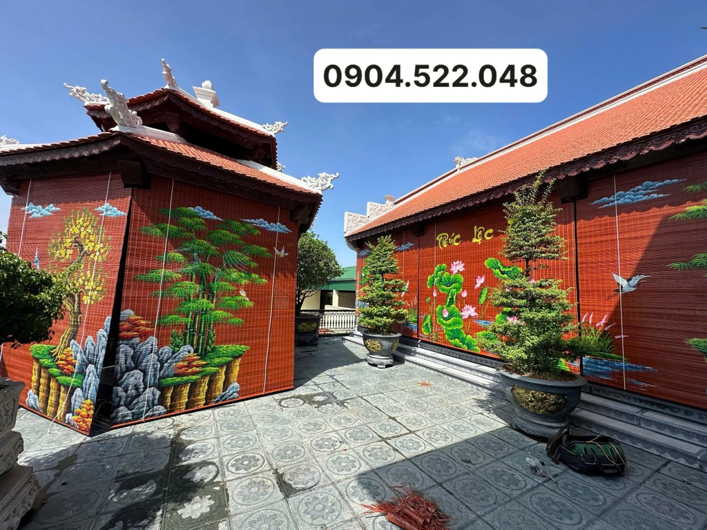 Mành Trúc Vẽ Tay Cao Cấp