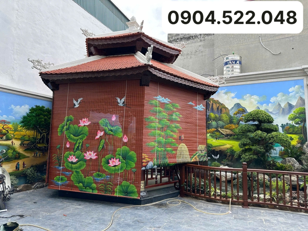 Mành Trúc Vẽ Tay Cao Cấp