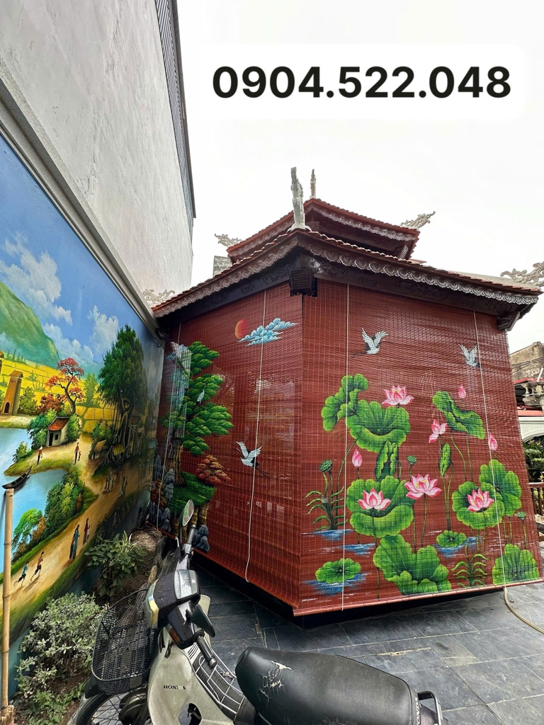 Mành Trúc Vẽ Tay Cao Cấp