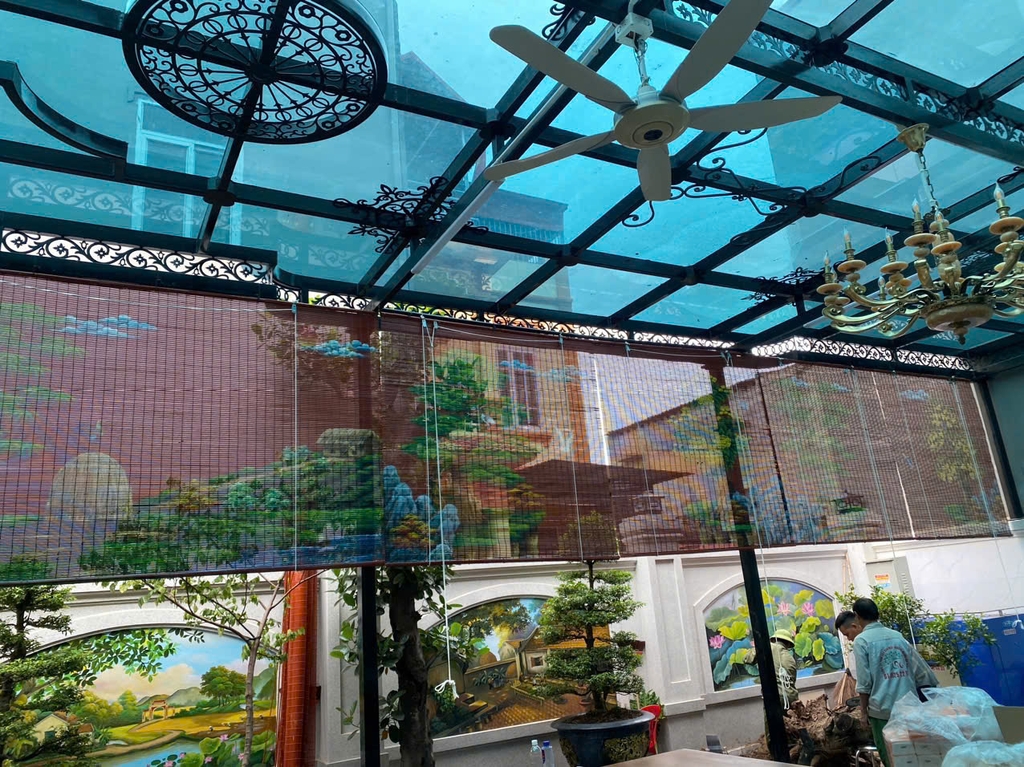 Mành Trúc Vẽ Tay