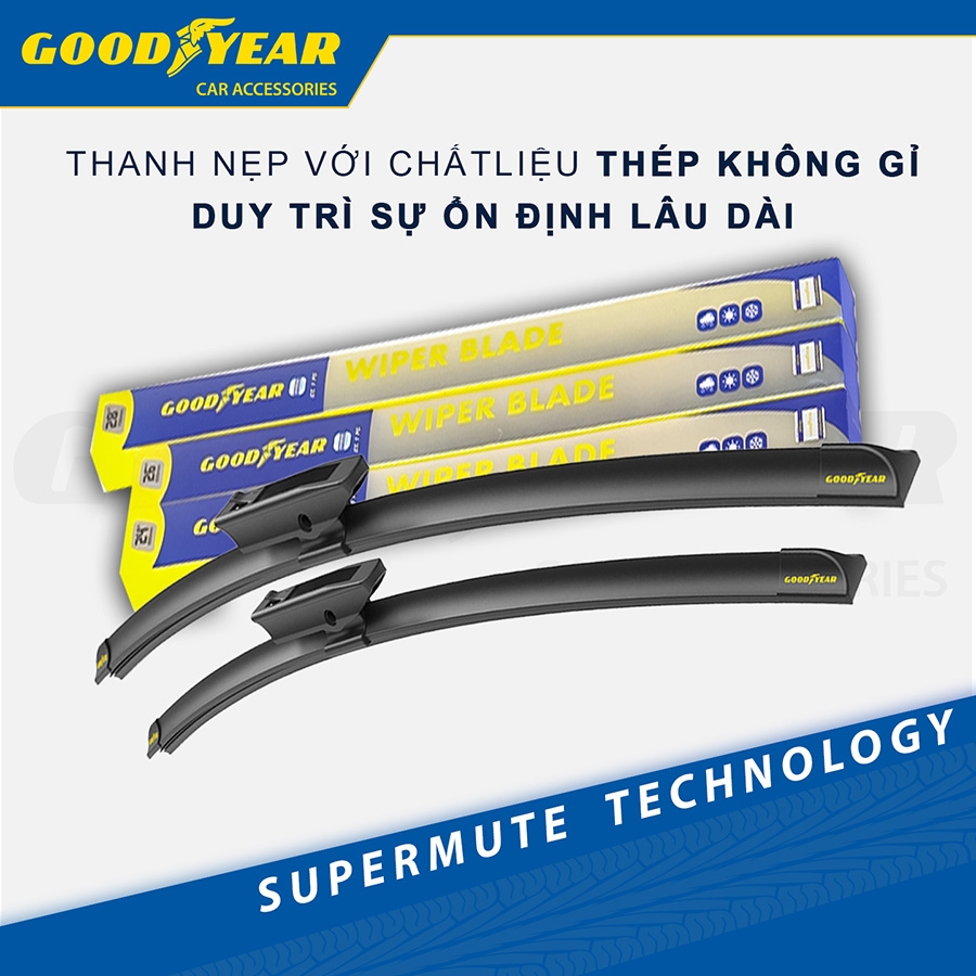 Gạt Mưa Xe VinFast VF5 2022 GOODYEAR Siêu Êm Không Rít Size Chuẩn