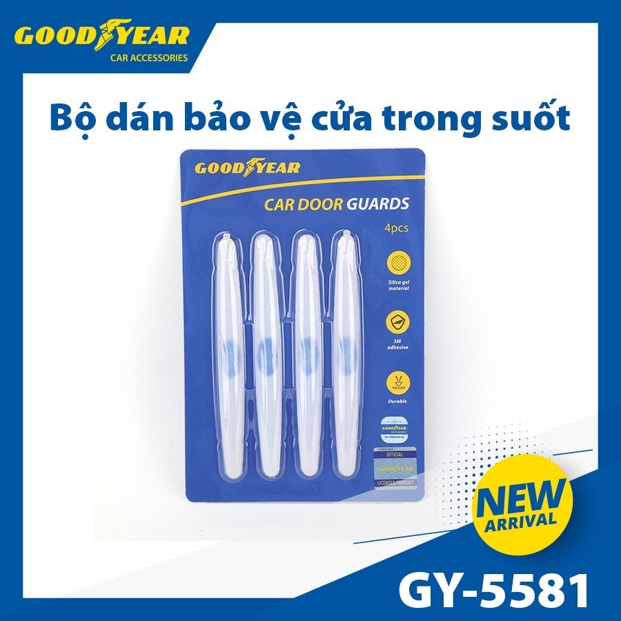 Combo 4 Miếng Dán Silicon Chống Xước Bảo Vệ Tay Nắm Cửa GOODYEAR - Nhập Khẩu Chính Hãng