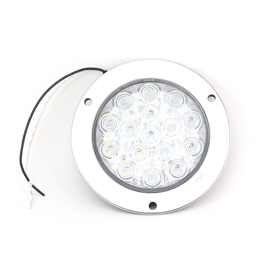 Combo 2 Đèn Led Tròn Siêu Mỏng Viền Xi VI-021 Trắng, Vàng, Đỏ ₵ 140*45mm 12V/24V