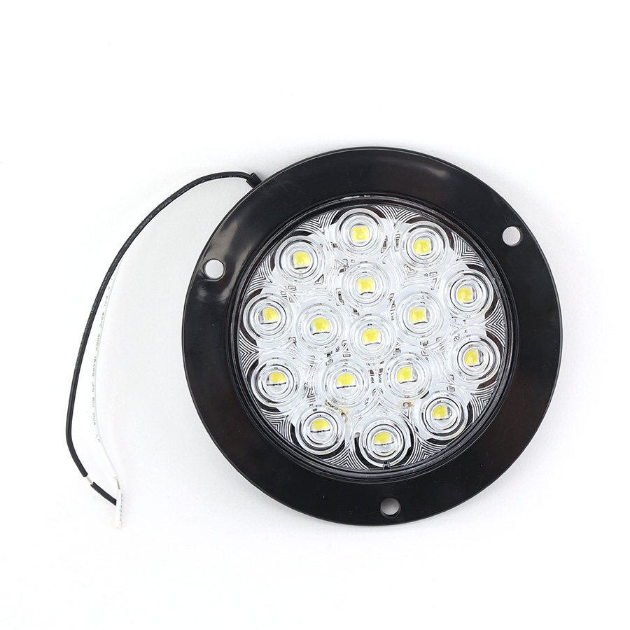 Combo 2 Đèn Led Tròn Siêu Mỏng Viền Xi VI-021 Trắng, Vàng, Đỏ ₵ 140*45mm 12V/24V