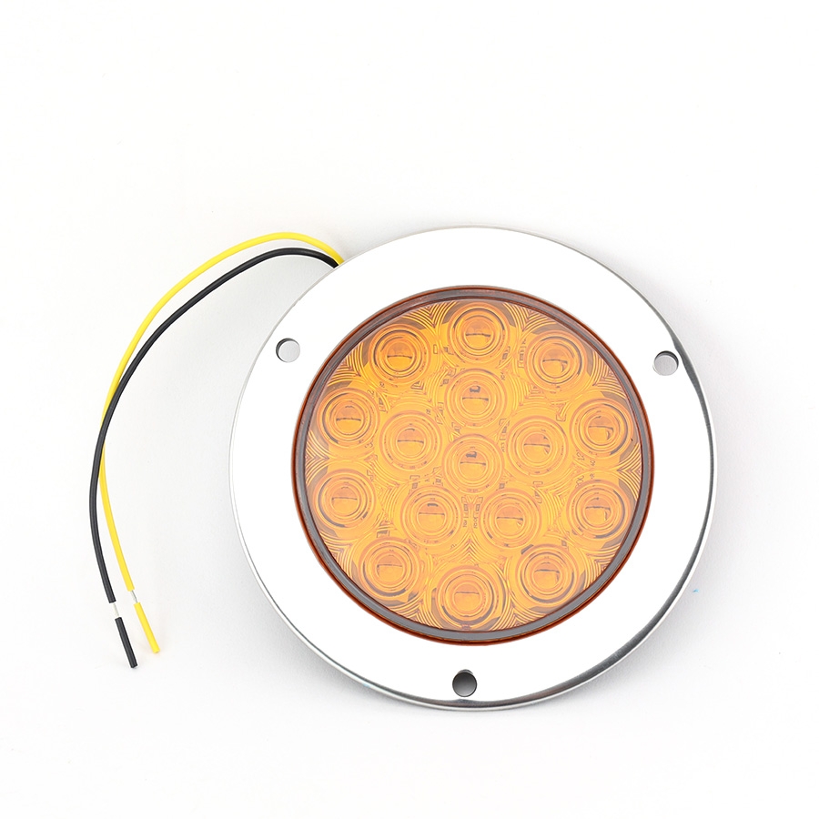 Combo 2 Đèn Led Tròn Siêu Mỏng Viền Xi VI-021 Trắng, Vàng, Đỏ ₵ 140*45mm 12V/24V