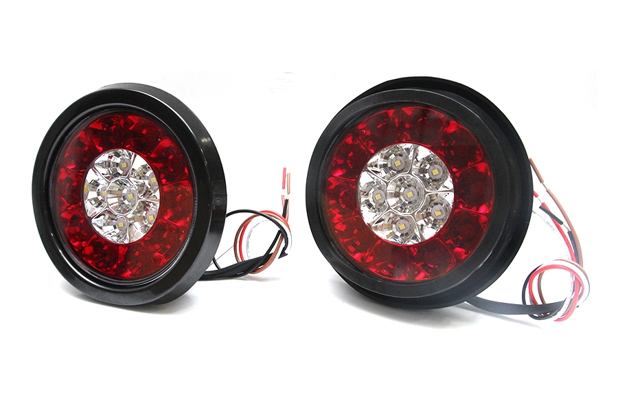 Combo 2 Đèn Led Tròn 2 Màu VIAIR VI-050 Đỏ Trắng/Đỏ Vàng ₵ 132*36.5mm 12V/24V