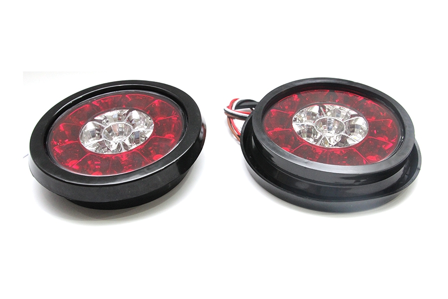 Combo 2 Đèn Led Tròn 2 Màu VIAIR VI-050 Đỏ Trắng/Đỏ Vàng ₵ 132*36.5mm 12V/24V