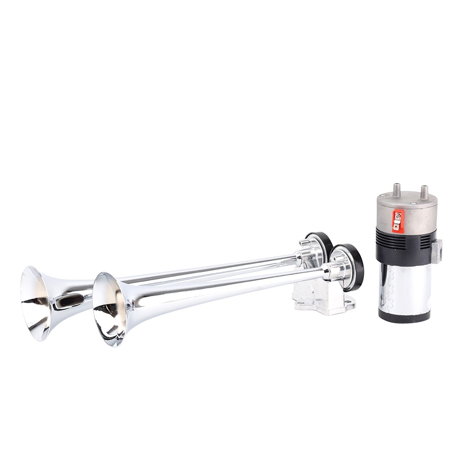 Kèn Sinh Hơi 2 Loa 38,5*33CM 12V/24V VIAIR VI-A17, Kèn Hơi Xe Tải, Ô Tô
