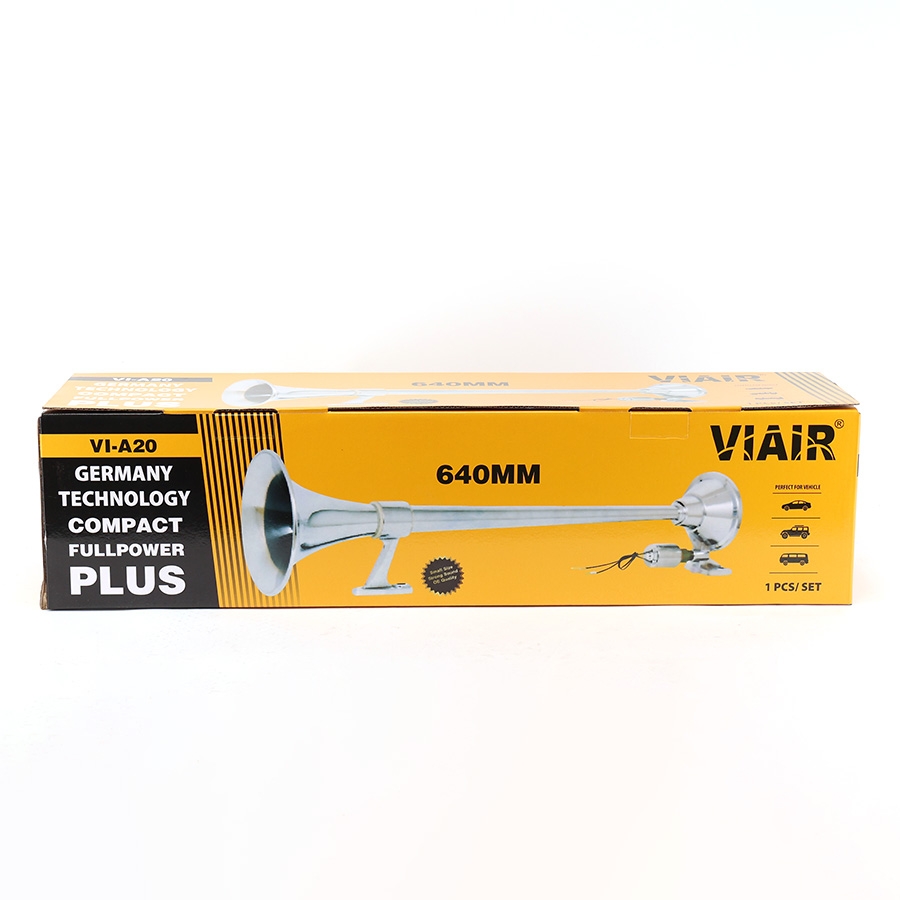 Kèn SInh Hơi 1 Loa Dài 64CM -74CM-100CM 12V/24V VIAIR VI-A20, Còi Hơi Xe Tải