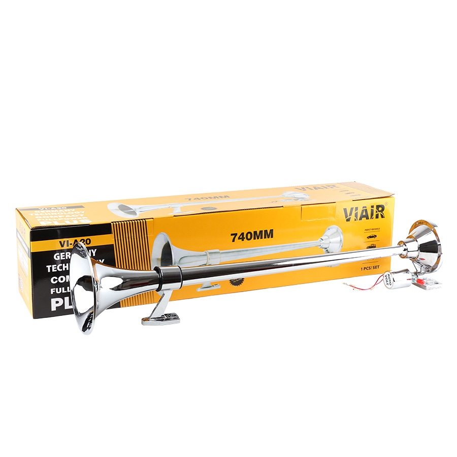 Kèn SInh Hơi 1 Loa Dài 64CM -74CM-100CM 12V/24V VIAIR VI-A20, Còi Hơi Xe Tải