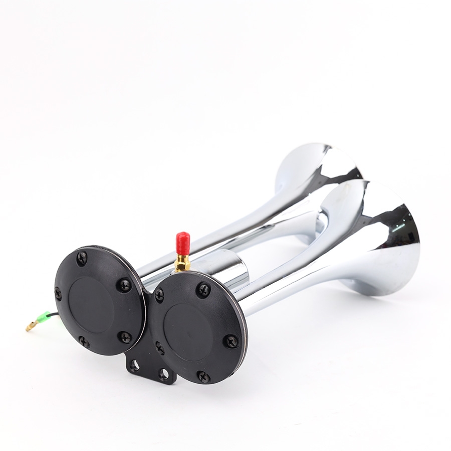 Kèn Sinh Hơi 2 Loa Xi 30*36CM 12V/24V Có Rờ Le VIAIR VI-A25, Còi Hơi Xe Tải, Ô Tô