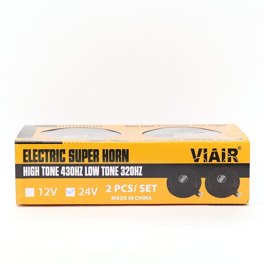 Kèn Đĩa 12V/24V VIAIR VI-D24 HIGH TONE 430HZ LOWTONE 320HZ Còi Đĩa Xe Máy Ô Tô